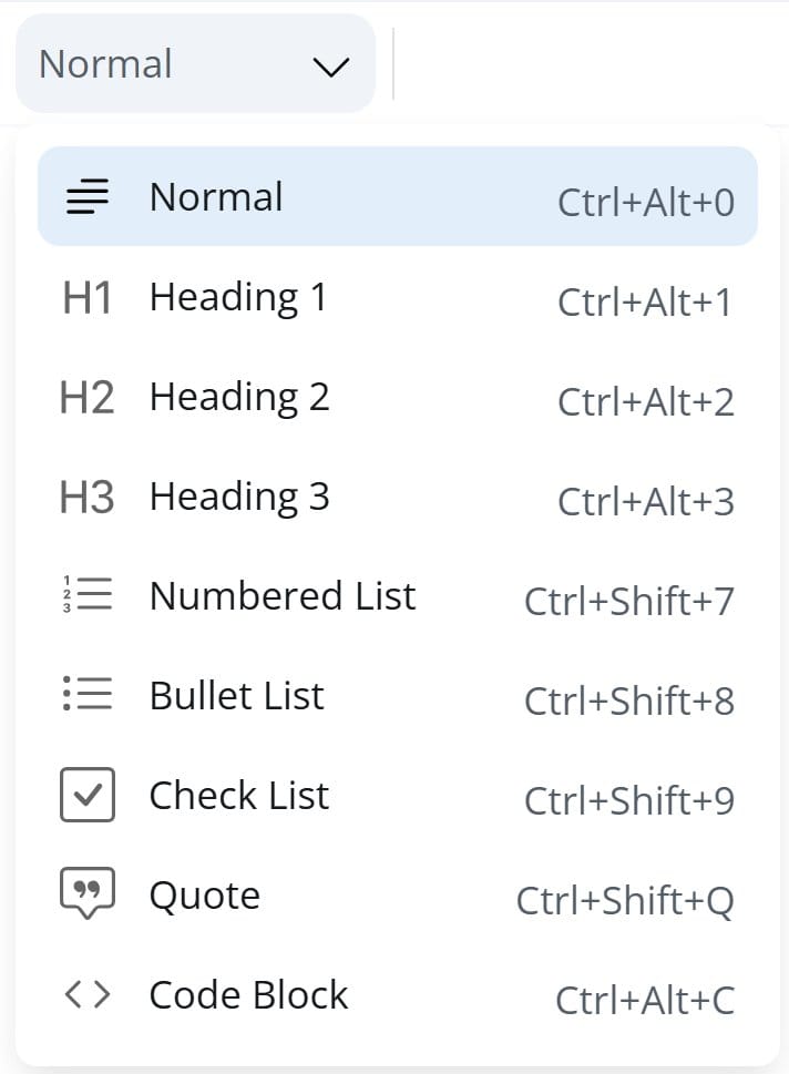 Block formatting icon.