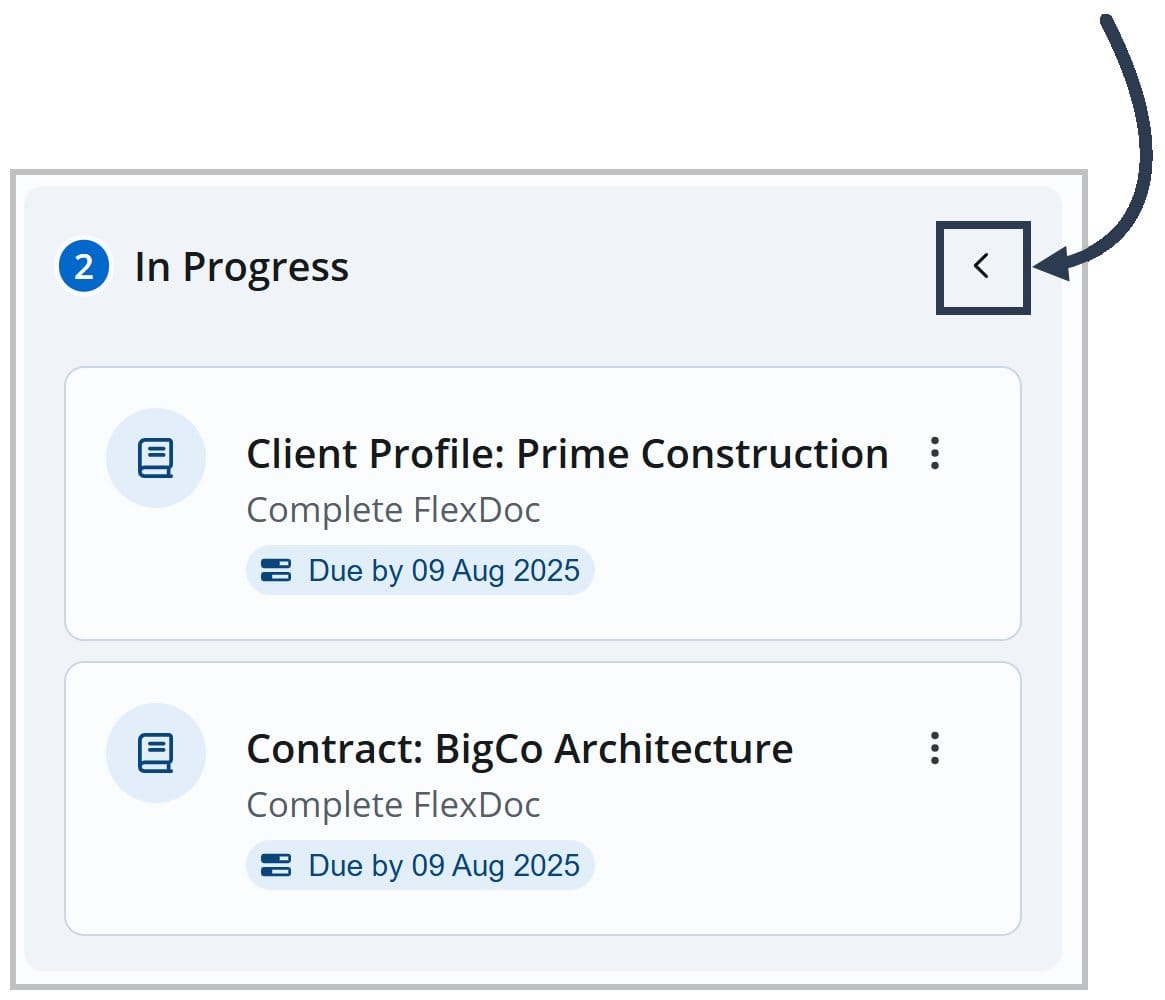 (no alt text) near: A task is something you need to do in Joy such as view a FlexDoc or file . You can view tasks and their details from the Tasks page. ✨To learn how to create a task, see Creating a Task . Tasks page The Tasks page provides a clear view of al
