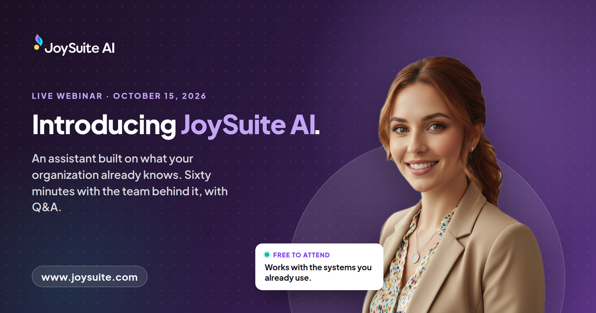 Live webinar: Introducing JoySuite AI